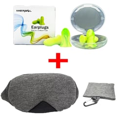 GENERICO - Kit para dormir descansar antifaz mascara tapones merall