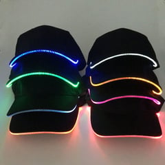 GENERICO - Gorrascon luz led gorros ajustables brillantes perfectos para fiesta