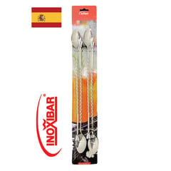 OEM - Cuchara de Bar medida 30 cm Marca INOXIBAR PACK 4 UNDS