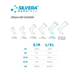 SILVERA NANOTECH - Medias running de compresión deportiva mujer hombre Maraton de Lima