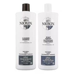 NIOXIN - -2 Shampoo + Acondicionador 1000ml Cabello Natural