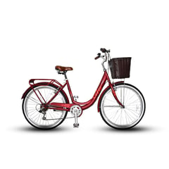 JAFI - Bicicleta de paseo Selene 26 Rojo