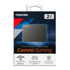 TOSHIBA - Disco Duro Externo Canvio Gaming 2TB - Negro - Portátil