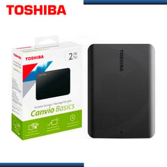 TOSHIBA - Disco Duro Externo Canvio Basics 2TB - Negro Mate - Portátil