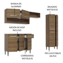 MADESA - Mueble de Cocina Integral Emilly Pop 229 cm