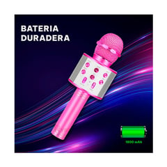RYBIU IMPORT - Microfono Karaoke para la Familia de Color Fucsia