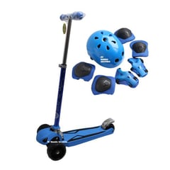 OLLIE - Scooter Ollie Niños Plegable Luces Kit de proteccion - Azul