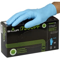 SANTA LUCIA - Guantes nitrilo de protección SHOWA 7500PF caja x100undM