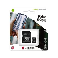 KINGSTON - Memoria MicroSD 64 Gb - Negro