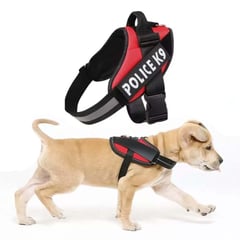 GENERICO - Pechera Arnes Ajustable para Perros - Rojo M