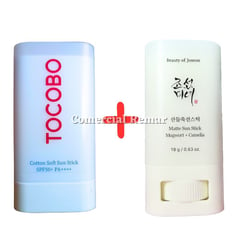 TOCOBO - SET COTTON SUN STICK BEAUTY OF JOSEON MATTE SUN STICK