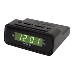 PHILCO - RADIO RELOJ DESPERTADOR CON ALARMA DUAL PAR1006-GR