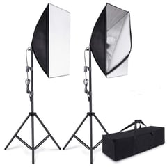 WEIFENG - Kit de iluminacion de 2 Softbox de 1 Foco