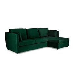 YOLODECORO - Sofá Esquinero Milner 3 Cuerpos Con Chaise Longue Derecho Verde.