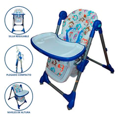 BABY KITS - Silla de Comer Graduable »SNACK» BLUE