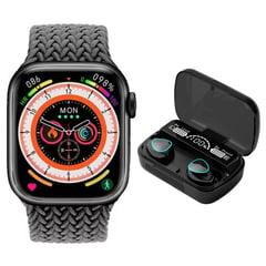 Smart Watch Hk9 Pro Max y Audífono Bluetooth M10 Negro