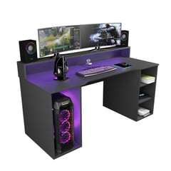 VENTITAS HOME - Escritorio Gamer Royale 145cm Negro