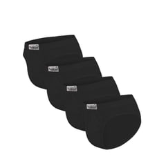 AMERICANO UNDERWEAR - Pack x4 Trusa Clásica Americano Negro