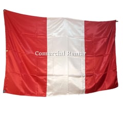 PERU - Bandera de Perú 180x100cm de Tela Raso Sin Escudo Con Ojales