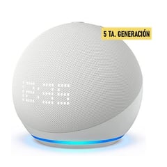 AMAZON - Echo Dot con Reloj Modelo 2022 - - Smart Home - Blanco Glaciar