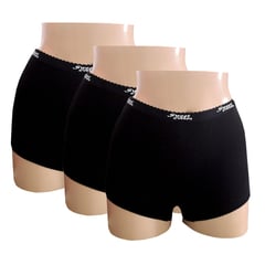 SWEET COTTON - Pack x3 Bóxer Deportivo Negro