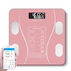 GENERICO - Balanza Digital Bluetooth Smart Controla Peso Grasa Corporal - Rosado