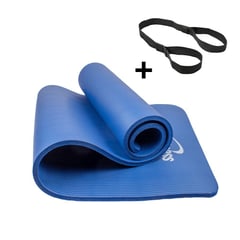 SPORT FITNESS - Colchoneta jumbo 15mm + ligas transportadora - azul