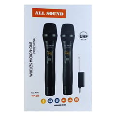 ALL SOUND - Microfono Inalambrico Doble UHF Metal WM-20B