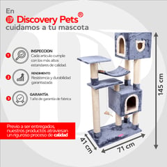 DISCOVERY PETS - Rascador para gato Angeles Duo Plomo Plata