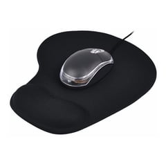 GENERICO - MOUSE PAD ergonomico con Almohadilla de Gel Negro