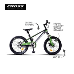 CROSSBIKE - Bicicleta Aro 20 WL verde