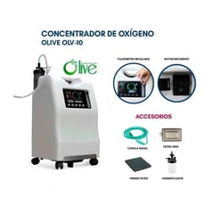 OLIVE - Concentrador de oxigeno OLV-10 - DOBLE FLUJO +Nebulizador