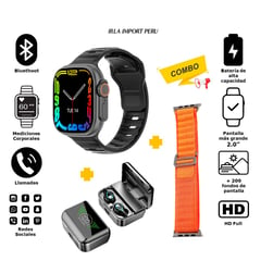 GENERICO - COMBO Smartwatch Serie 8 ULTRA + Auriculares M31 + Correa Alpine Loop