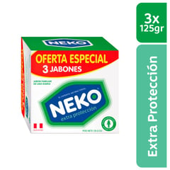 NEKO - Jabones Extra Protección Antibacterial 125g x3