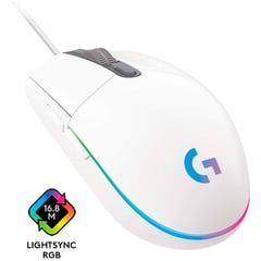 LOGITECH - Mouse Gaming G G203 Lightsync White