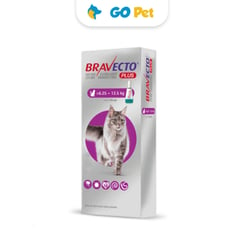 BRAVECTO - Plus Antipulgas Gato Pipeta 500mg 6.25 Kg - 12.5 Kg