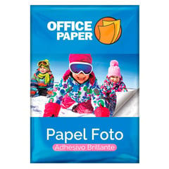 OFFICE PAPER - Papel Foto Adhesivo Brillante 120g por 20 Hojas A4