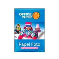 OFFICE PAPER - Papel Fotográfico Adhesivo Brillante 120g por 20 Hojas A4