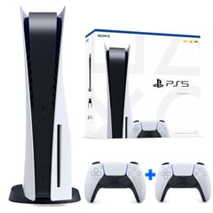 SONY - CONSOLA PS5 CON RANURA DE DISCO MÁS MANDO PS5 ADICIONAL BLANCO