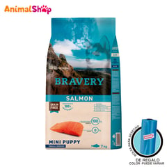 BRAVERY - Comida De Perro Cachorro Raza Pequeña Salmón 7 Kg