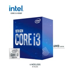 INTEL - PROCESADOR CORE I3 10100F, 3.60GHZ, TURBO 4.30GHZ S/G LGA 1200