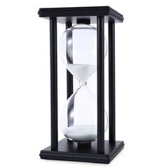 GENERICO - Reloj de Arena Recipiente de Vidrio Duración de 30 minutos Base Negra