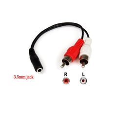 GENERICO - CABLE AUDIO JACK 3.5 mm HEMBRA A RCA MACHO ROJO BLANCO