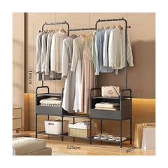 GRETAIL - Perchero Colgador Organizador Estante Ropa F46 Gris Oscuro