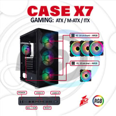 1ST PLAYER - Case Gamer 1Stplayer FB-X7 Negro