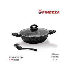 FINEZZA - Olla Antiadherente de Granito 32 Cm - Negro