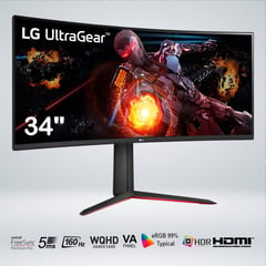 LG - MONITOR GAMER CURVO 34GP63A ULTRAGEAR QHD 34 "160HZ 1msMBR HDR10 1800R