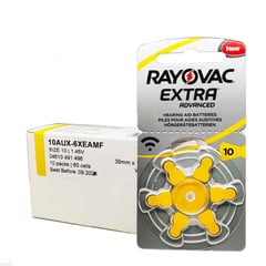 RAYOVAC - CAJA DE 60 PILAS PARA AUDIFONOS MEDICADOS 10