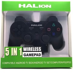 HALION - Mando Inalámbrico Recargable 5 en 1 pc/ps2/ps3/tv box