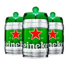 HEINEKEN - Pack 3 Barriles Cerveza de 5 Litros c/u